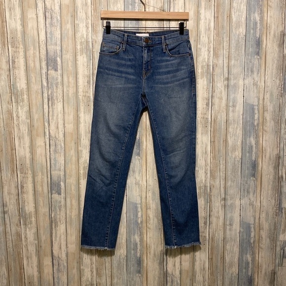 PS Parker Smith Womens Slim Fit Raw Hem Jeans In medium Wash | Size 26 - Picture 15 of 15